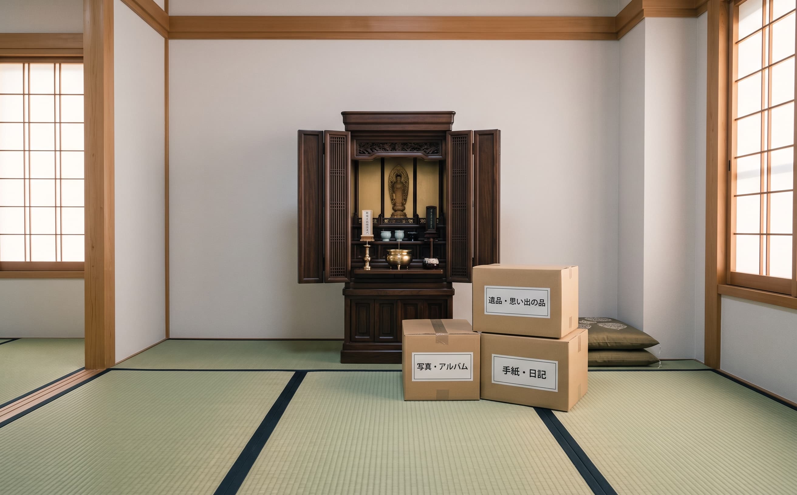 杉戸町で遺品整理と貴重品の探索、仏具の供養手配